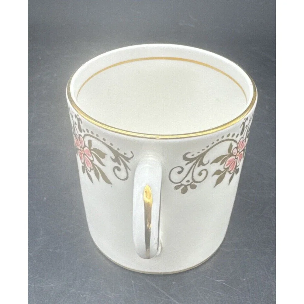 Paragon By Appointment Her Majesty Queen PINK Floral Gold Demitasse Cup & Saucer